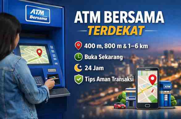 ATM Bersama Terdekat dalam Jarak 400m, 800m - 1,6km