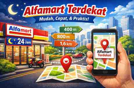 Alfamart Terdekat dalam Jarak 400M, 800M, 1,6KM dan 8,1KM