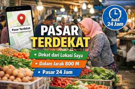 Pasar Terdekat 24 Jam dalam Jarak 800 Meter