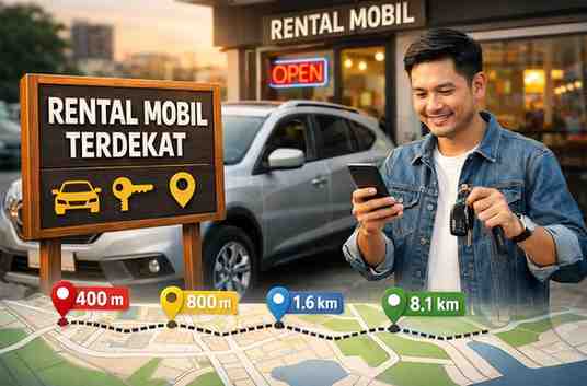 Rental Mobil Terdekat dalam Jarak 400M, 800M, 1,6KM - 8,1KM