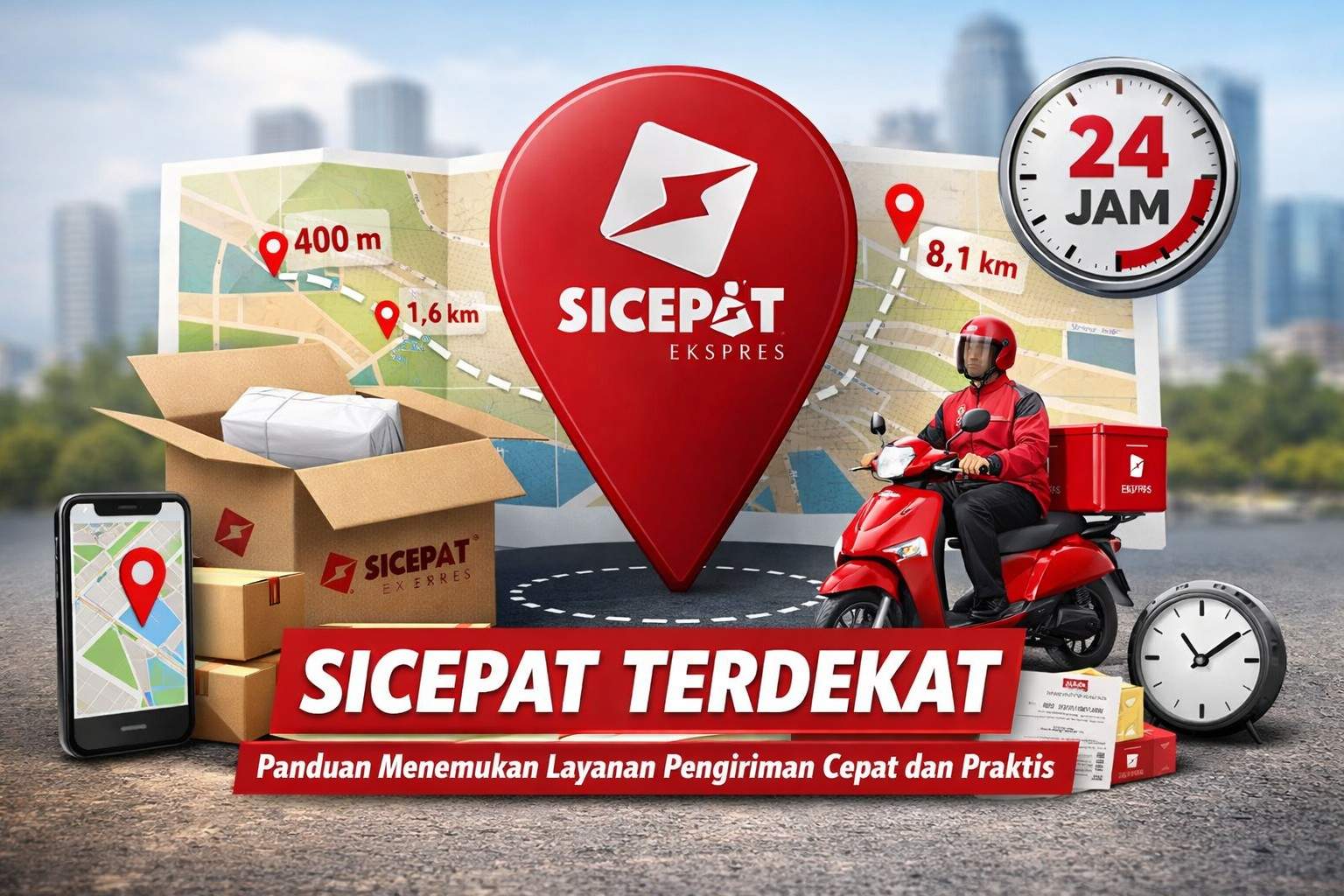 Sicepat Terdekat dalam Jarak 400M, 800M, 1,6KM - 8,1KM