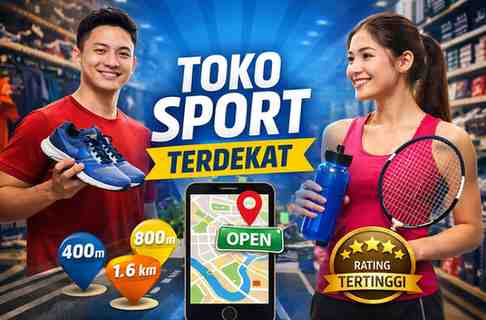 Toko Sport Terdekat dalam Jarak 400m, 800m - 1,6km