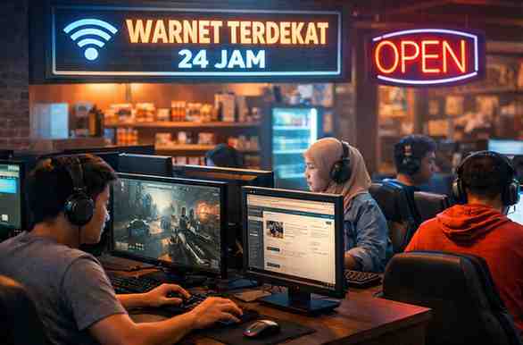 Warnet Terdekat dalam Jarak 400M, 800M, 1,6KM dan 8,1KM